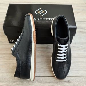 Charcoal Men's Leather Sneakers